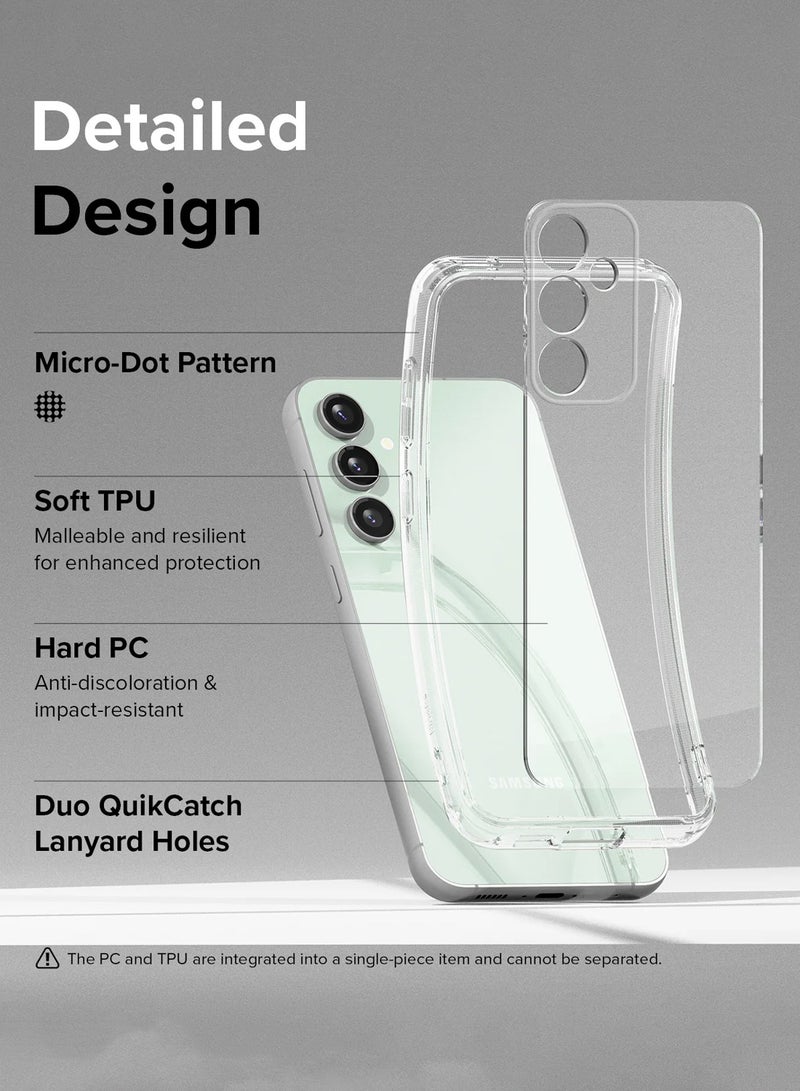 Wtech Samsung Galaxy S25 2025 TPU Soft Corners with Hard PC Case Cover - Clear - Image 4