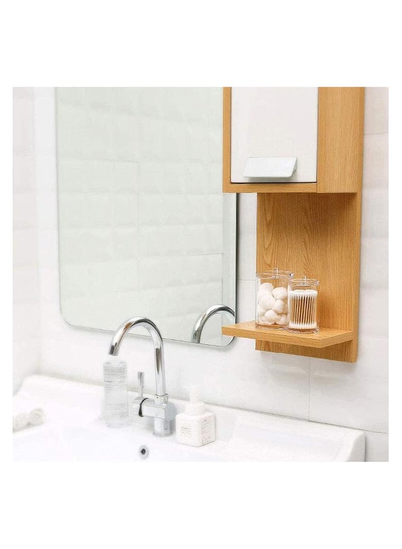 Clear Acrylic Cotton Swab Holder Makeup Cotton Pads Container with Double Lids Cosmetic Jars Bathroom Storage Dispenser - Image 2