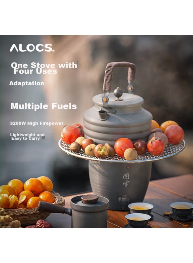 ALOCS Ailuke Outdoor Camping Stove, Snow Stove, Alcohol Stove, Tea Brewing Stove, Charcoal Stove, Home And Wilderness Multi-functional Gas Stove - Image 2
