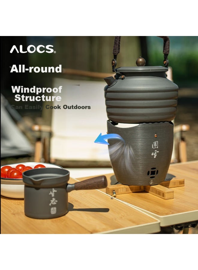 ALOCS Ailuke Outdoor Camping Stove, Snow Stove, Alcohol Stove, Tea Brewing Stove, Charcoal Stove, Home And Wilderness Multi-functional Gas Stove - Image 3