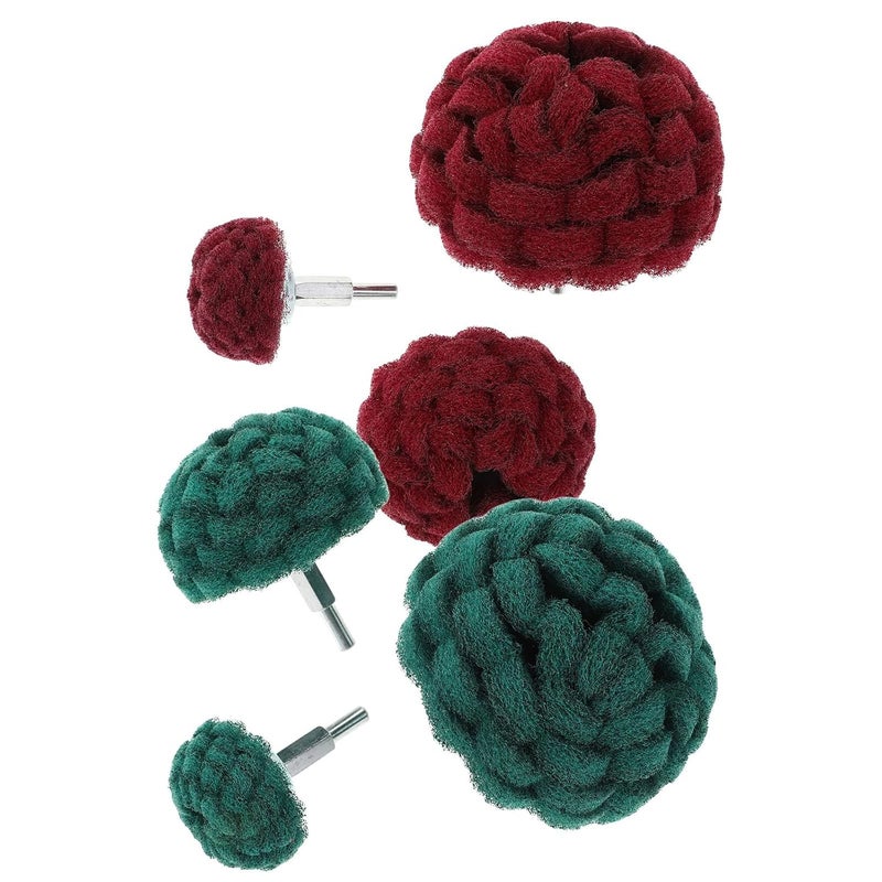 6Pcs Nylon Fiber Polishing Wheel Set 50mm 75mm 100mm For Metal Glass Jewelry - Image 1