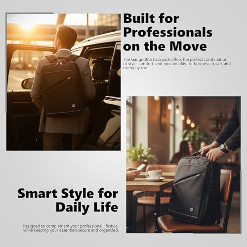 GadgetBite Stealth 20 Liter Laptop Bag with 15.6 Inch Laptop Compartment USB Charging Port and Organiser Pocket Bags for Men Women Boys Office College and Travel with Bottle Pocket - Black - Image 5
