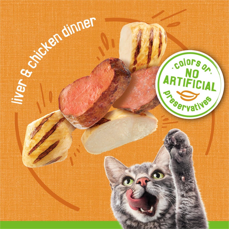 Friskies طعام القطط الرطب بورينا فريسكيس باتيه، عشاء الكبد والدجاج - (عبوة من 24) علب 5.5 أوقية - Image 4