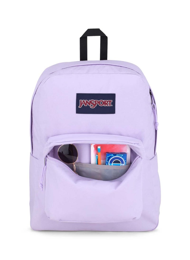 JANSPORT SuperBreak One Backpack With Padded Shoulders, Water Bottle Pocket, 26L, 0.35 kg - Pastel Lilac  - Image 3