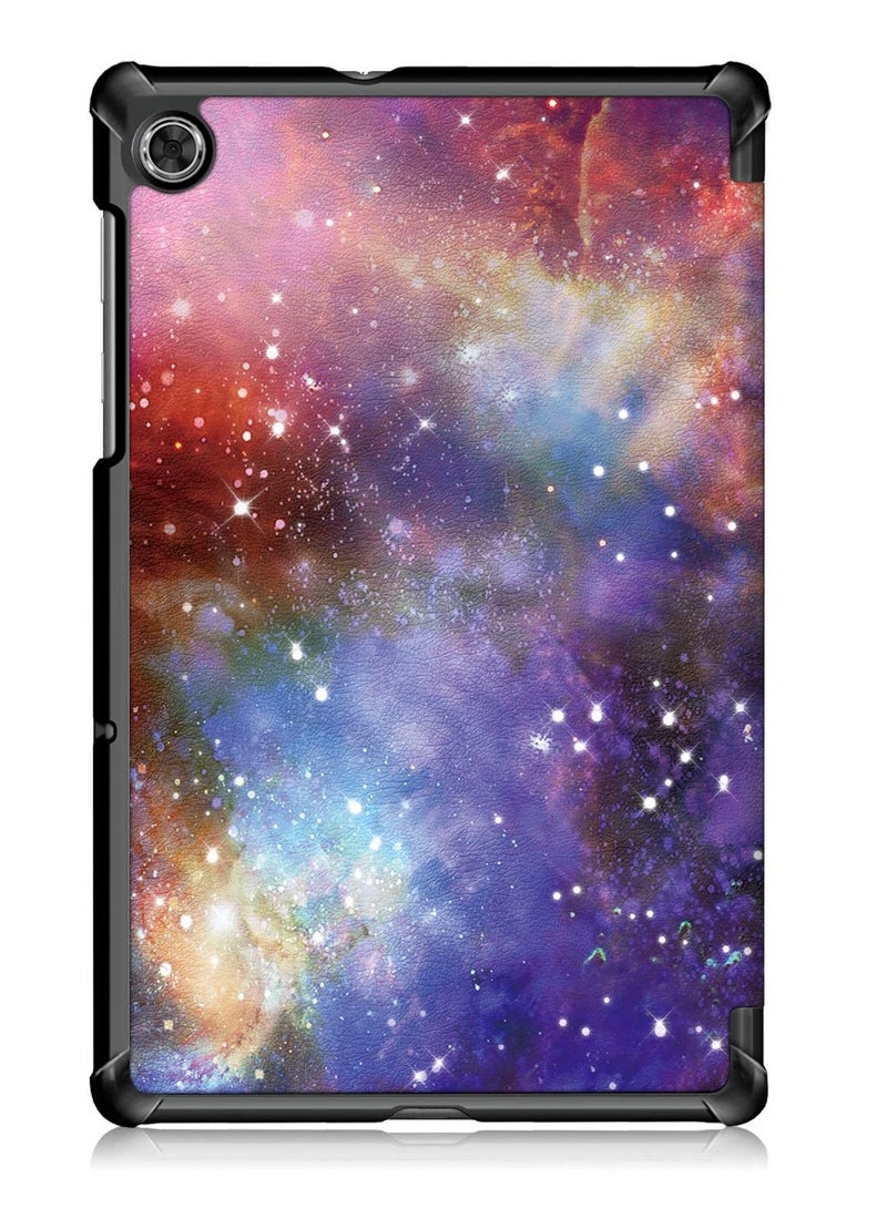 متوافق مع Lenovo Tab MFHD Plus TB-X606F Smart Lether Funda جراب تابلت مغناطيسي قابل للطي لهاتف Lenovo M10 Plus - أرجواني - Image 3