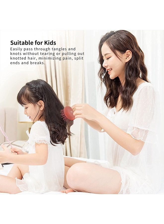 RHOS Mini Travel Hair Brush for Women/Men/Kids - Pocket Detangler Brush for Wet and Dry Hair - Travel Size Paddle Brush for Detangling- For All Hair Types (1 Pack-Black) - Image 5