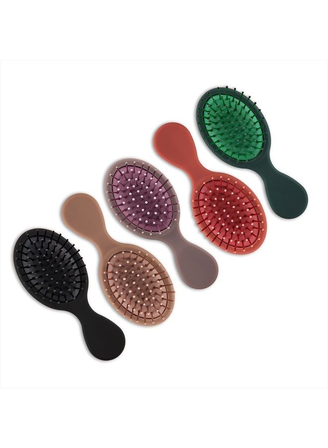 RHOS Mini Travel Hair Brush for Women/Men/Kids - Pocket Detangler Brush for Wet and Dry Hair - Travel Size Paddle Brush for Detangling- For All Hair Types (1 Pack-Black) - Image 3