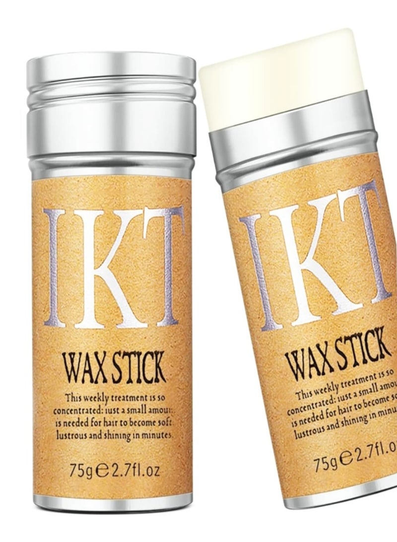 IKT Hair Wax Stick for Smooth Wigs, Non-Greasy Styling Solution for Flyaways, Edges, and Frizz , Hair Pomade Stick, Strong Hold Makes Hair Look Neat and Tidy Easy Styling - 75g e 2.7 fl.oz ( 1 PC ) - Image 1