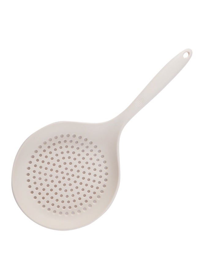 NeeMee 2 pcs Food Grade Silicone Large Ladle, Long Handle Silicone Strainer Spoon, Kitchen Noodle and Dumpling Skimmer, Water-Draining Colander - Image 1