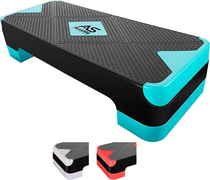 Allure Sphere Aerobic Stepper For Home & Gym - Suited For Cardio, Yoga, Weights, Exercise Workout, Stretching, Fitness - Non-Slip Adjustable 2 Level Steps (L 68 x W 28 x H 10) - Image 1