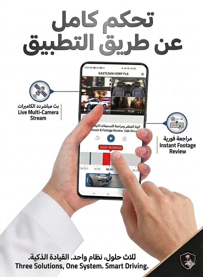 سان باك داش كام 4K للسيارة SanBack M500 تدعم التتسجيل الصوتي مع حساس اضاءة للتصوير الليلي ومستشعر صدمات لحفظ المقاطع المهمة تلقائيًا. – كاميرا أمامية 4K وخلفية 2K مع Wi-Fi,وذاكرة 128 جيجا U3 سريعة التحميل - Image 2