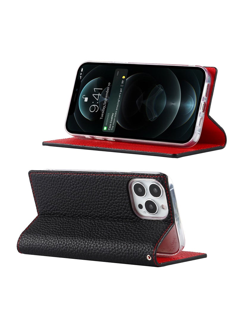 Suteni Flip Cover Card Slots Leather Phone Case for iPhone - Image 2