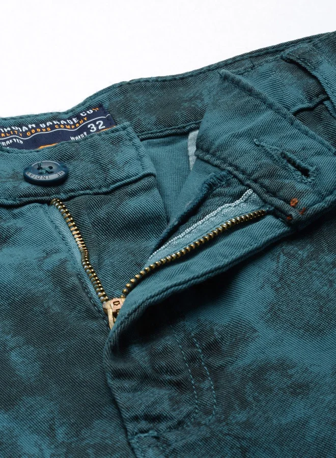 The Indian Garage Co Blue Men Blue Slim Fit Printed Shorts for Men | Best Price UAE