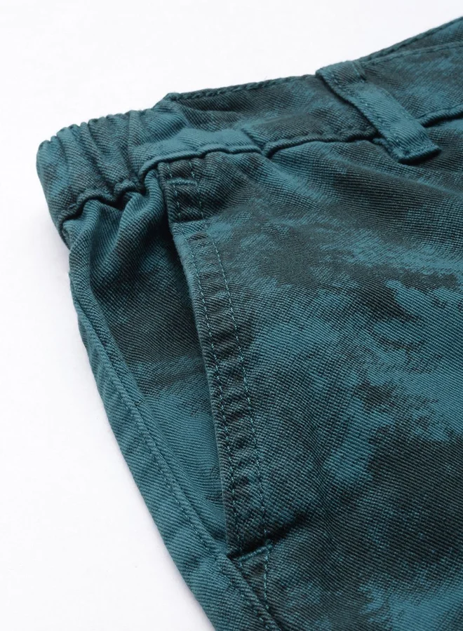 The Indian Garage Co Blue Men Blue Slim Fit Printed Shorts for Men | Best Price UAE