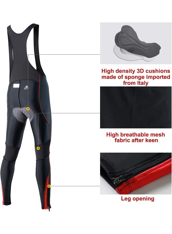 Santic Cycling Bib Tights Men Padded Cycling Bib Pants Long Padded with Pocket - Image 5