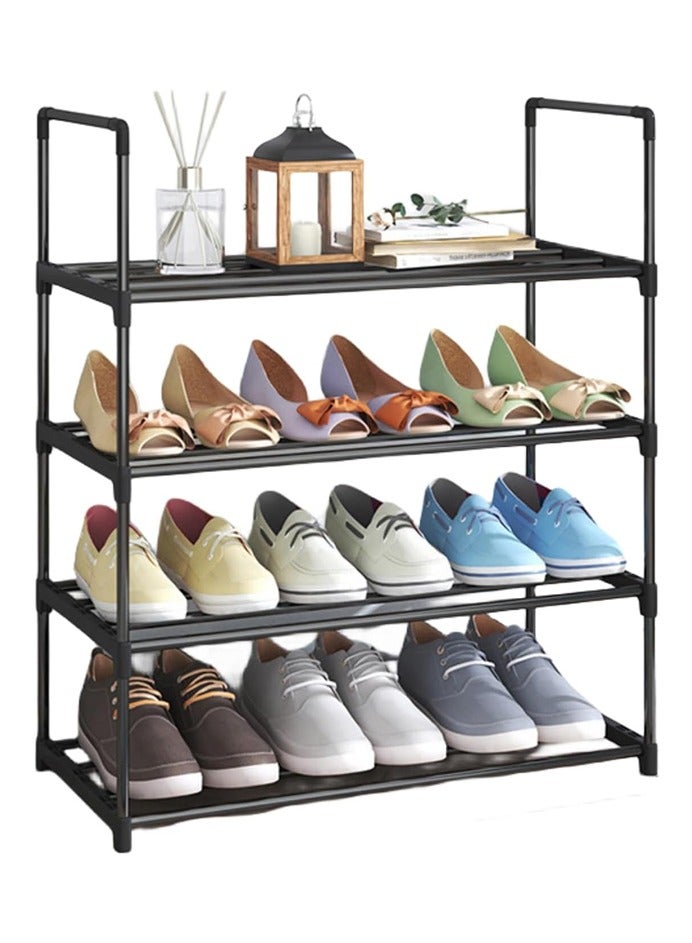 0TO1 TECH Shoe Rack, 4-Tier Shoe Organizer, Shoe Shelf Storage Organizer with Handle, Metal Sturdy Shoe Holder for Shoe Storage,Stackable Shoe Shelf for Entryway, Doorway and Bedroom ﻿ - Image 1