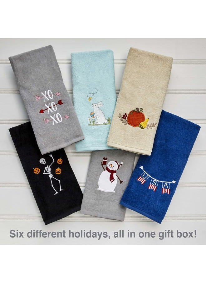 SKL Home - Holidays 6-Piece Hand Towel Set, Assorted 6 Count - Image 1