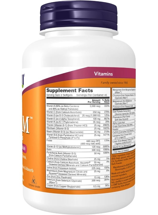 now Foods, Adam, Superior Men'S Multi, 90 Softgels - Image 2