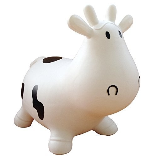 AppleRound Inflatable Ride-on Bouncy Animal Hopper – Horse, Cow or Unicorn – Kids Space Hopper Bouncer with Hand Pump – Jumping Toy for Indoor/Outdoor Play - Image 5
