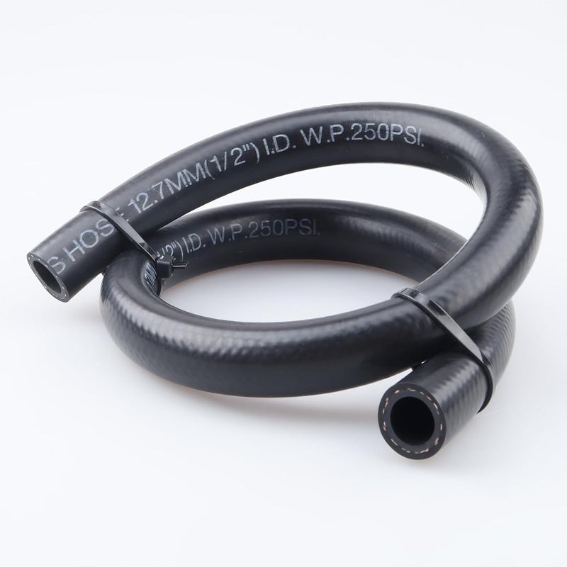 AC PERFORMANCE خط وقود مرن 1/2" ID NBR متوافق مع نظام الوقود، E85، E10، الزيوت، الإيثانول، مواد التشحيم والسوائل المبردة، 2 قدم، أسود - Image 4