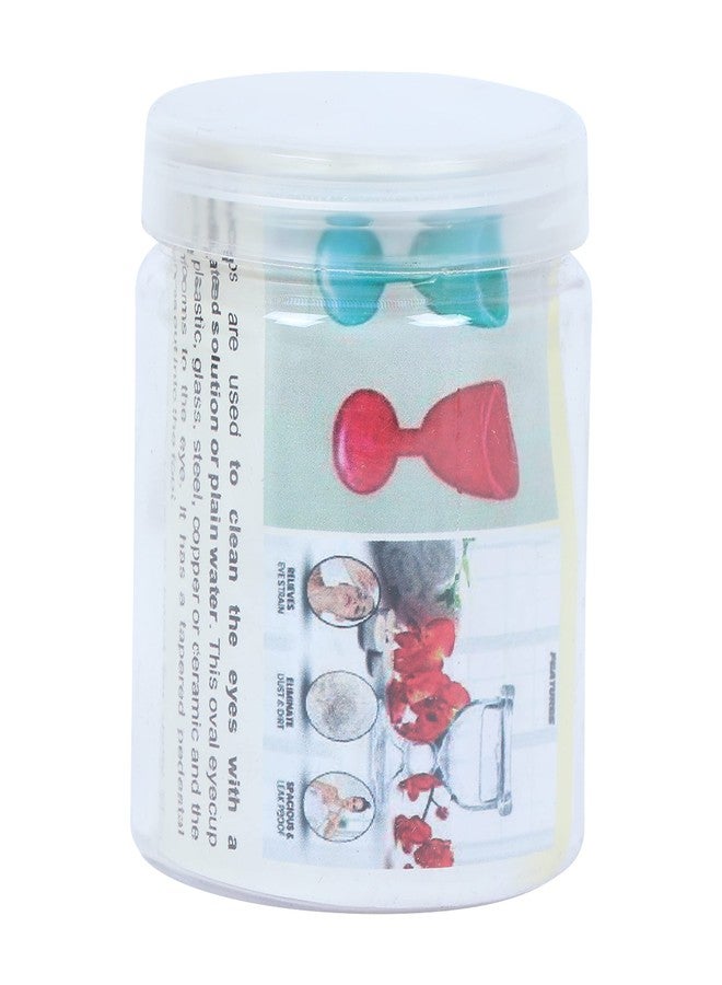 QIMACPLUS Superior, Smooth Edge, Glass Eye Wash Cups with Engineering Design to Fit Eyes for Effective Eye Cleansing, Eye Shaped Rim, Snug Fit- with Storage Container set of 2 pcs (Sky Blue) - Image 5