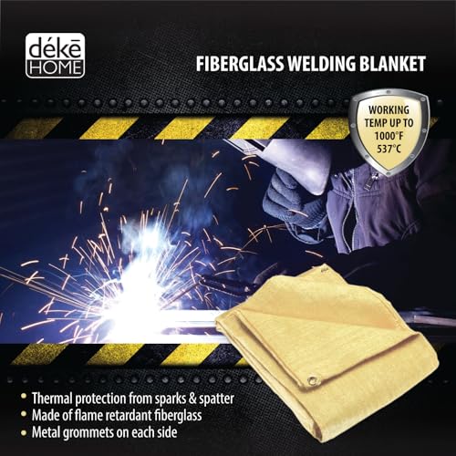 Deke Home - Fireproof Welding Blanket 4x6 ft, Heavy-Duty Fiberglass Fire Shield for Welding, Heat Resistant 1,000°F, Fire Retardant, Fireproof Insulation Blankets for Home, Kitchen & Industrial Use - Image 5
