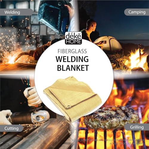 Deke Home - Fireproof Welding Blanket 4x6 ft, Heavy-Duty Fiberglass Fire Shield for Welding, Heat Resistant 1,000°F, Fire Retardant, Fireproof Insulation Blankets for Home, Kitchen & Industrial Use - Image 3