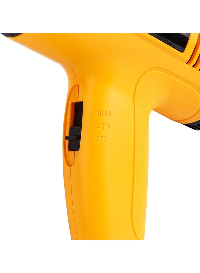 Deli 2000W Yellow Heat Gun - Japan Wanbaozhi Motor, Dual-Temp Control & Heat Insulation - Professional Heating Tool for Shrink Wrapping, Paint Stripping - Image 5