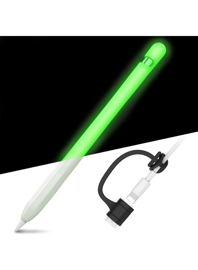 Ahastyle حافظة مضادة للانزلاق من السيليكون لحماية القلم [مجموعة ربط محول الكابل المضافة] متوافقة مع قلم أبل الجيل الأول - Image 1