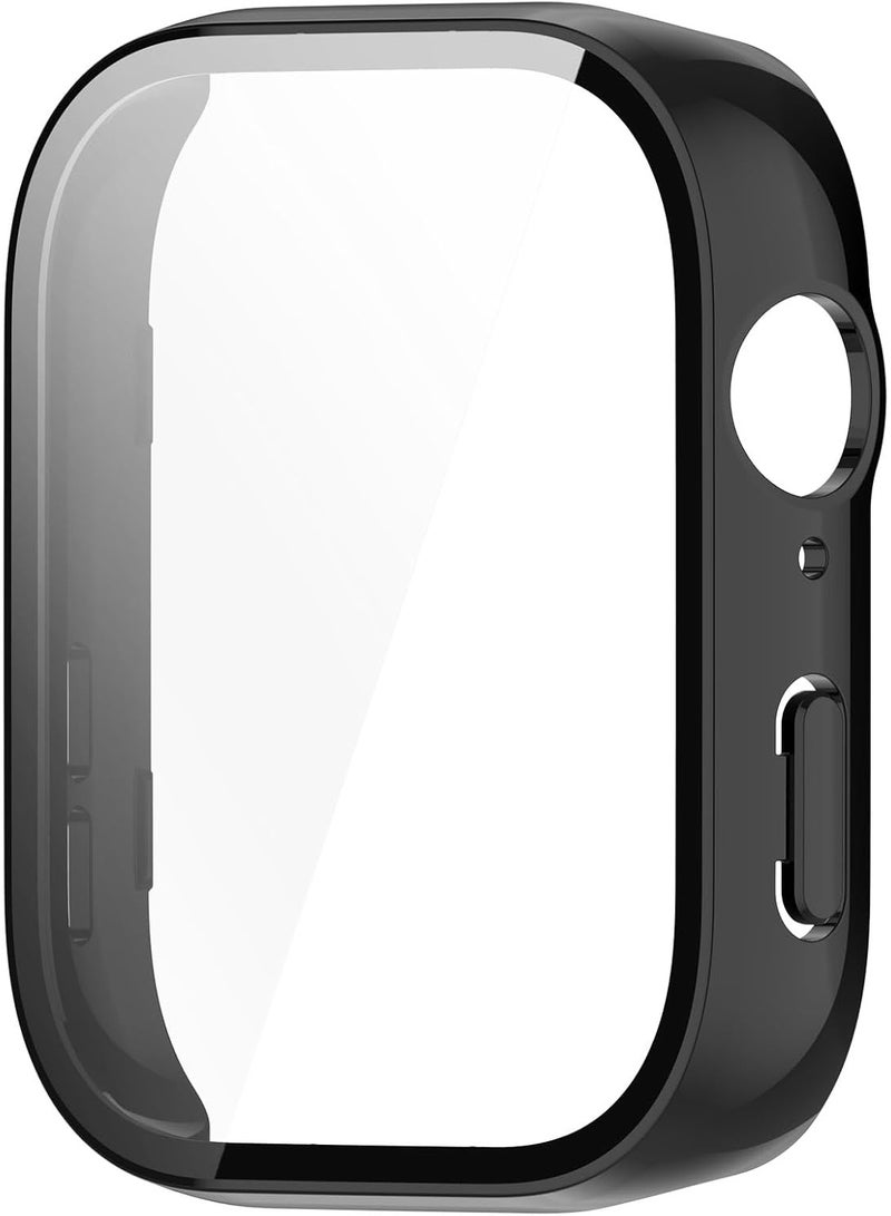 HablTech 3 Pcs Protective Case Suitable for Huawei Watch Fit 3 Case Hard PC Case with Tempered Glass Screen Protectors Full Protective Cover(Black+Clear+Silver) - Image 5