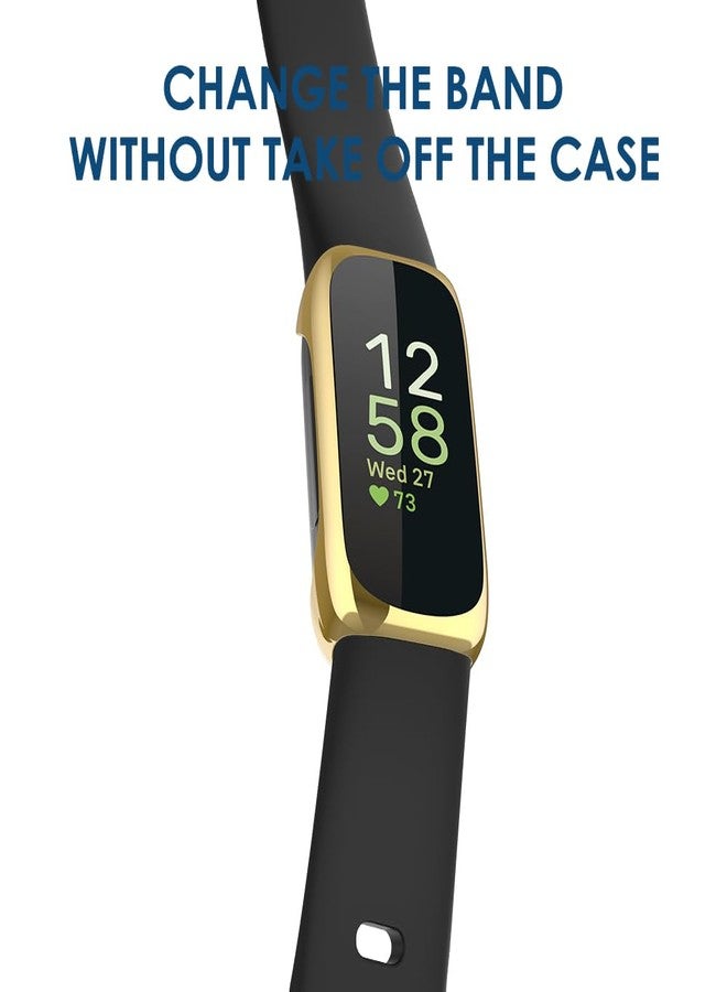 Simpeak 5-Pack Soft Screen Protector Case Compatible with Fitbit Inspire 3 Smartwatch, Full Protection Plated Bumper Case Covers, Clear/Silver/Black/Rose Gold/Gold - Image 4
