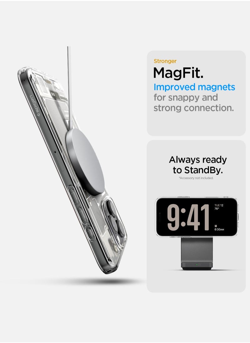 Spigen Ultra Hybrid MagFit for iPhone 16 Pro Case Cover with MagSafe (2024) Zero One Natural Titanium  - Image 4