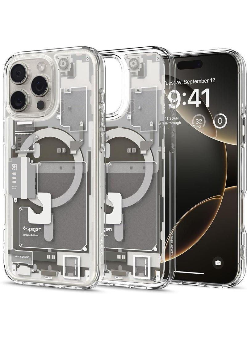 Spigen Ultra Hybrid MagFit for iPhone 16 Pro Case Cover with MagSafe (2024) Zero One Natural Titanium  - Image 1