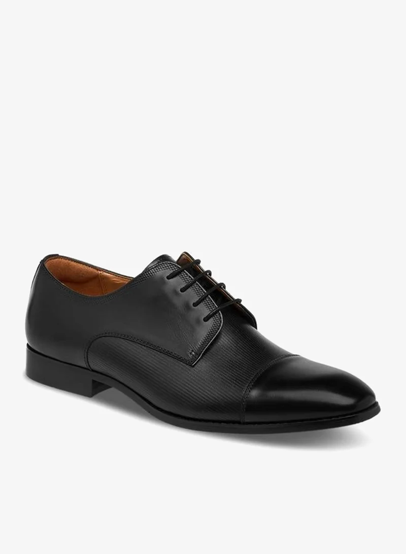 DUCHINI Men Lace-Up Leather Derby Shoes