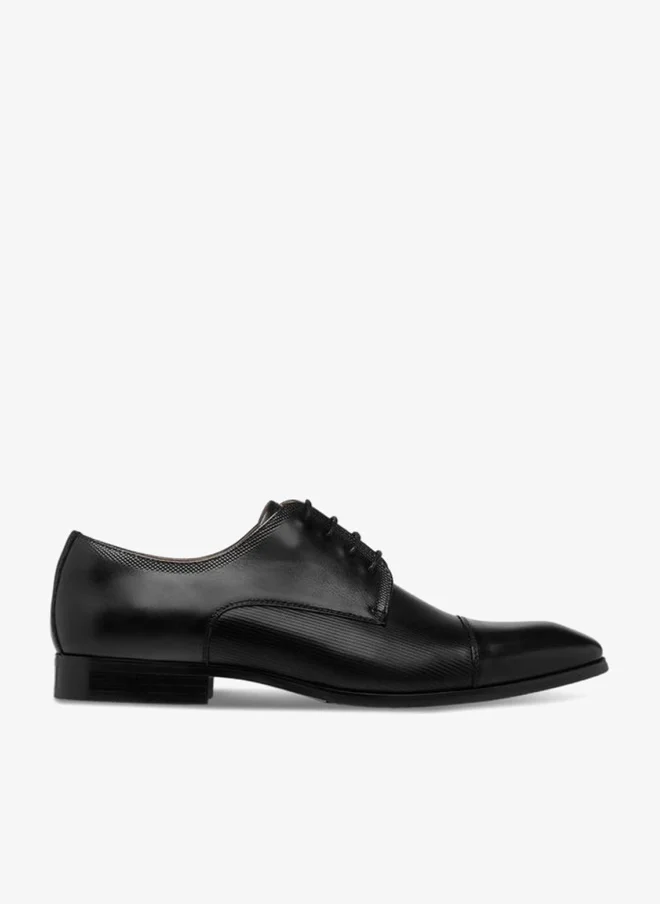 DUCHINI Men Lace-Up Leather Derby Shoes