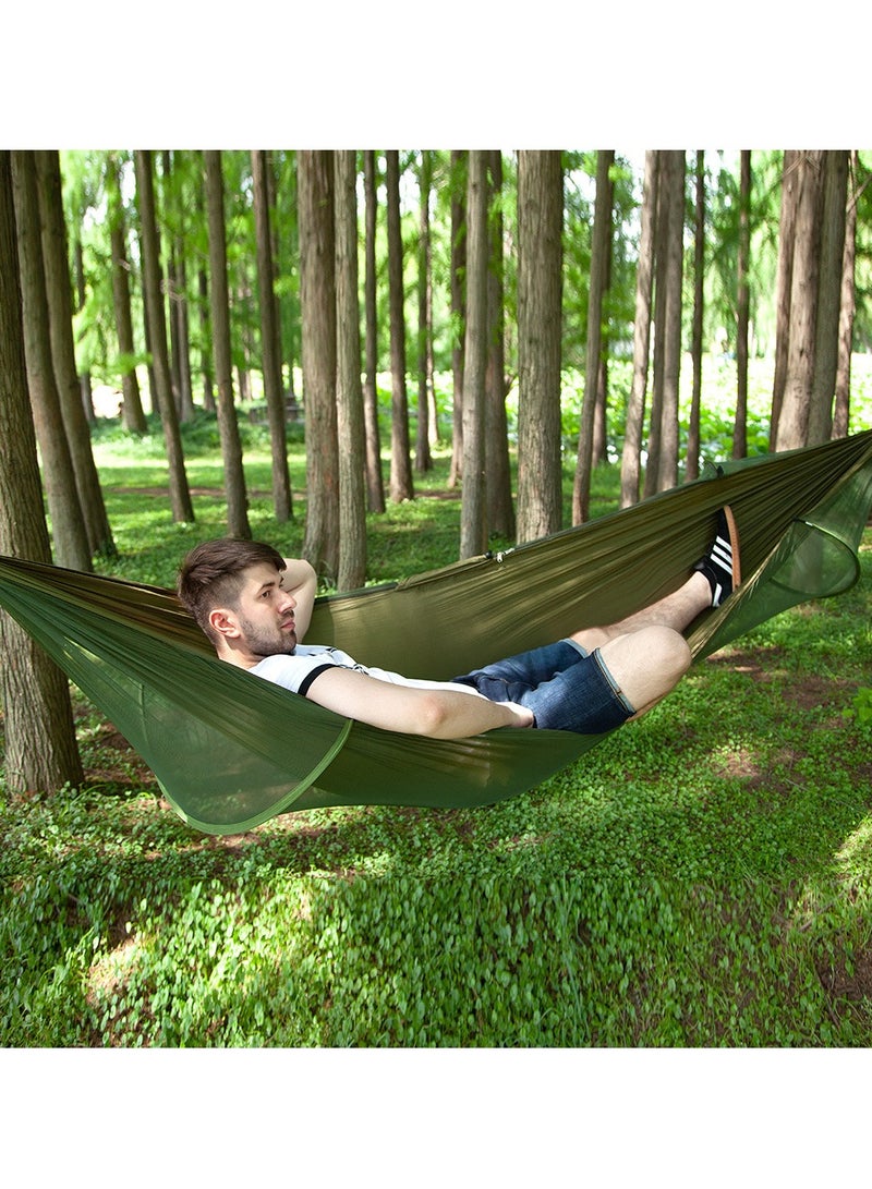 Loquat Outdoor Portable Garden Canvas Hammock Army Green  - Image 1