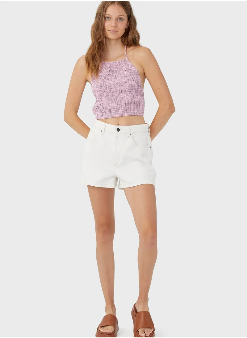 Cotton On Shirred Halter Cami Top
