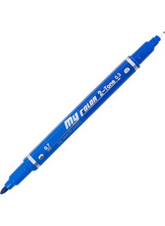 Dong-A My Color 2tone Double-Ended Felt Tip Pen Soft Blue-Ultramarine Light 45/17  - Image 1
