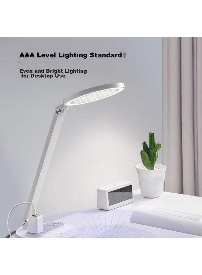 Bull Socket Desk Lamp, Aaa-grade Eye Protection, Blue Light Blocking, Bedside Lamp, Night Light, Bedroom Dormitory Student Study Lamp, Stepless Dimming + 3-position Master Control - Image 2