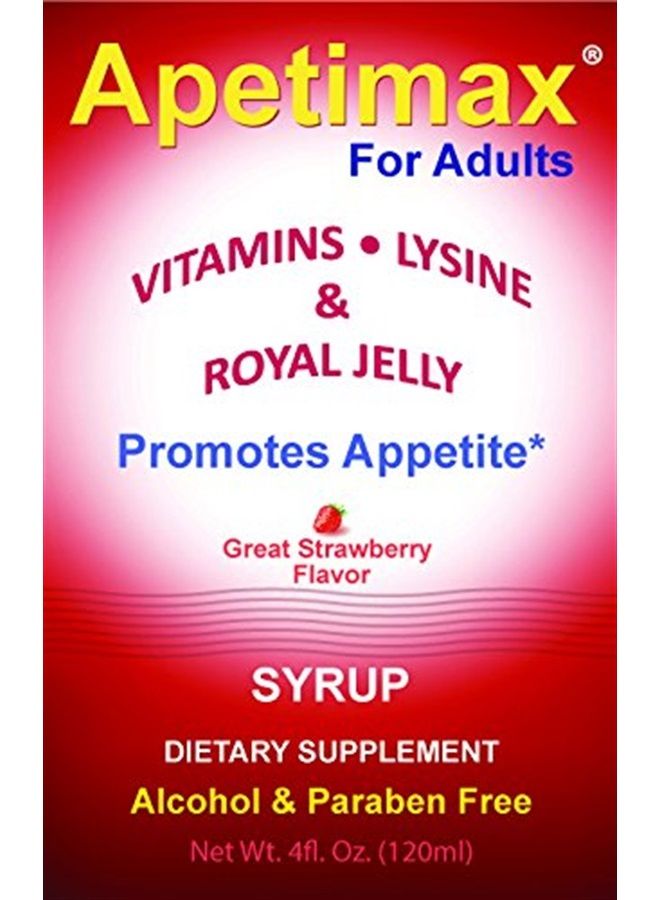 elp essential شراب Apetimax Vitamins Lysine Royal Jelly لتعزيز الشهية للبالغين والأطفال (4 أونصة للبالغين) - Image 2