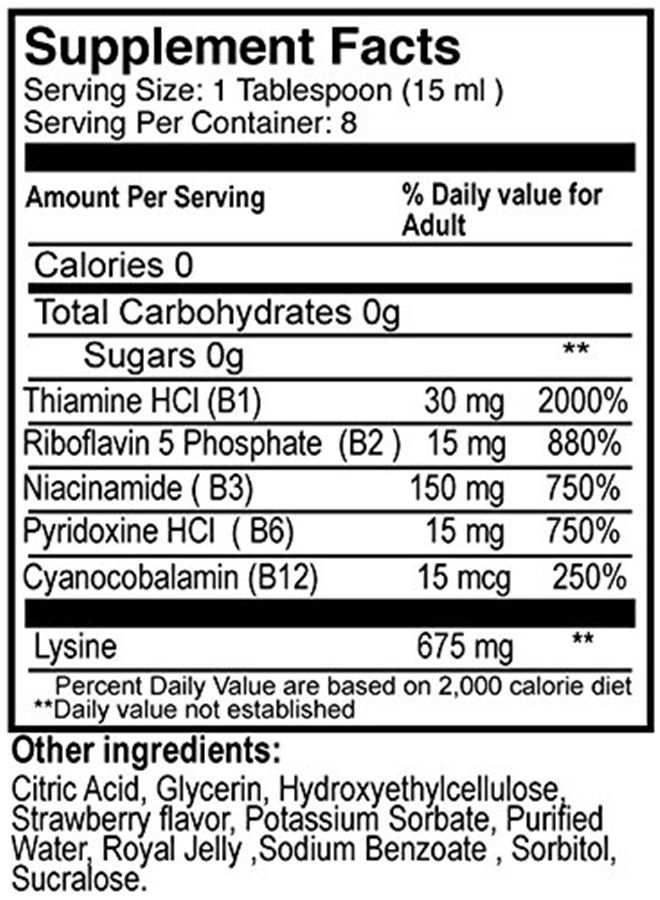 elp essential شراب Apetimax Vitamins Lysine Royal Jelly لتعزيز الشهية للبالغين والأطفال (4 أونصة للبالغين) - Image 3