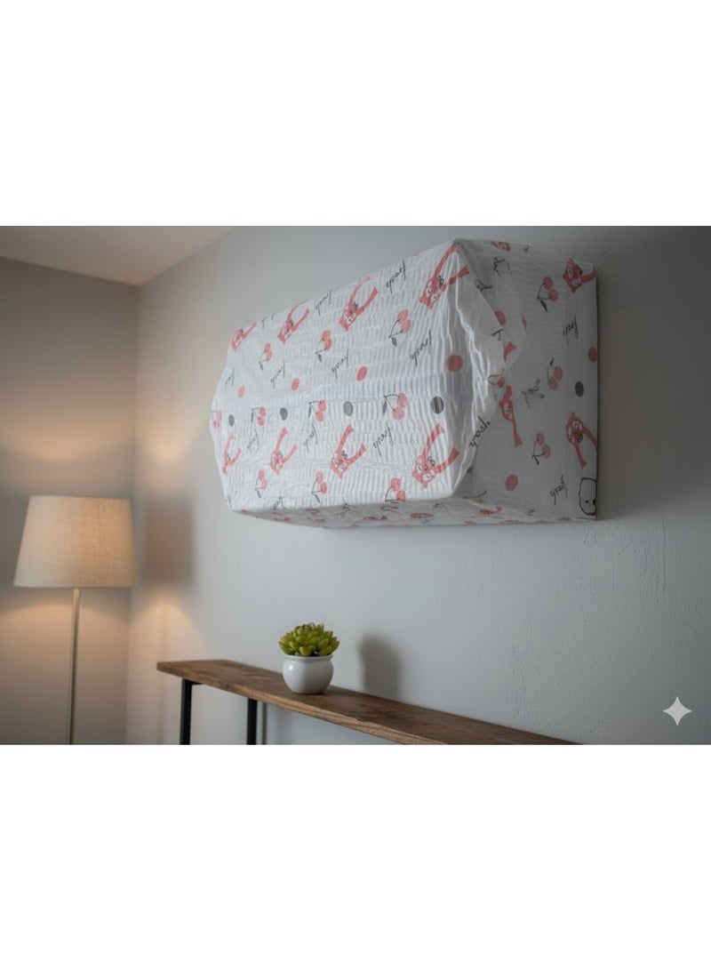 غطاء تكييف بتصميم دبدوب لطيف – أبيض ناعم يضفي لمسة ديكور جميلة - Image 1