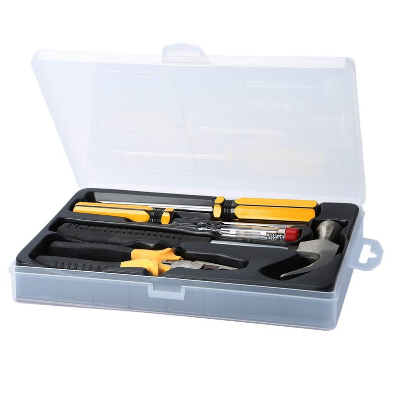 E·Durable Household Hand Tool Kit 5 Pieces Homeowner Tool Set General Repair Toolkits for DIY Home Garage and Workshop with Toolbox … - Image 2