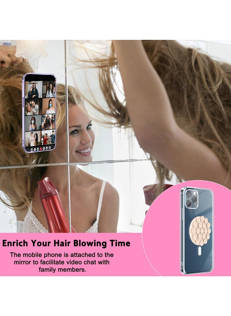 SYOSI - Silicone Suction Phone Case Magnetic Phone Mount, for iPhone 15/14/13/12 Series, Mirror Shower Phone Holder, Perfect for TikTok Videos and Selfies - Image 1