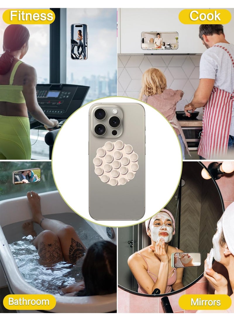 SYOSI - Silicone Suction Phone Case Magnetic Phone Mount, for iPhone 15/14/13/12 Series, Mirror Shower Phone Holder, Perfect for TikTok Videos and Selfies - Image 1
