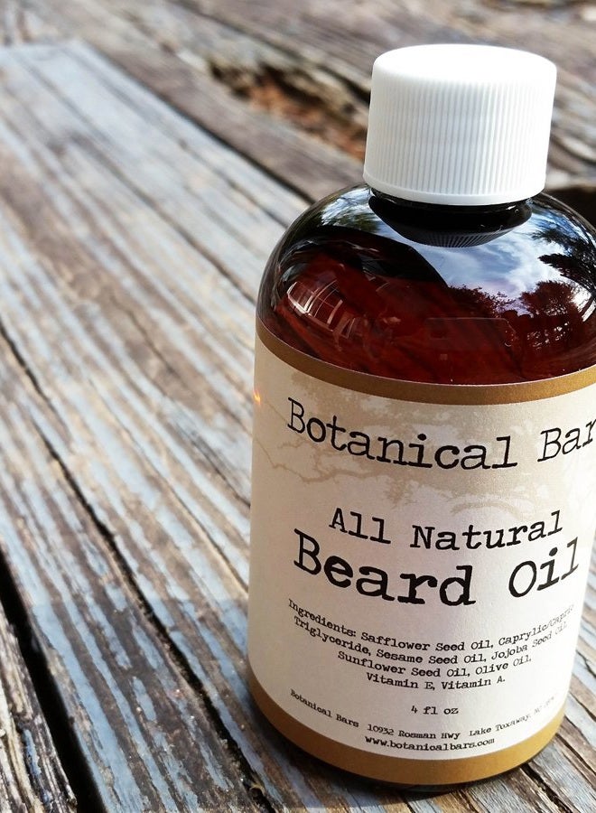 Botanical Bars Unscented Beard Oil and Leave in Conditioner - Fragrance Free Beard Oil 4 oz - Handmade All Natural Beard Oil by Botanical Bars - Image 1