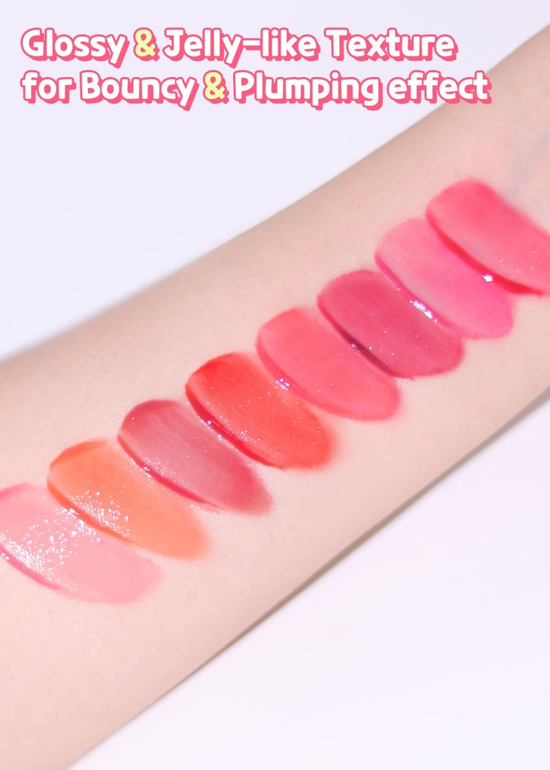 COLORGRAM Juicy Drop Tint 02 Peach Dew | Juicy Lip Gloss, Glowing Lip Stain with Fruity Colors, Buildable & Blendable, Highly Pigmented - Image 2