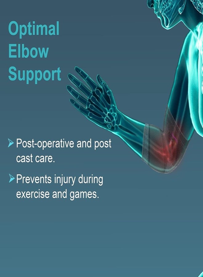 AHKIS Elbow Support, for Joint Stability & Pain Relief | Breathable & Lightweight for Sports, Arthritis, Workout, Gym & Exercise | Easy Elbow Movement With Comfort | Pack of 1 - Image 2