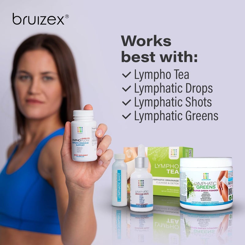 Bruizex Lympho Flow Lymphatic Drainage Supplement Supports Lymphatic System Health Liposuction BBL 360 Lipo Tummy Tuck  Lymphedema Post Surgery Recovery Made with Qercetin 60 Capsules - Image 5