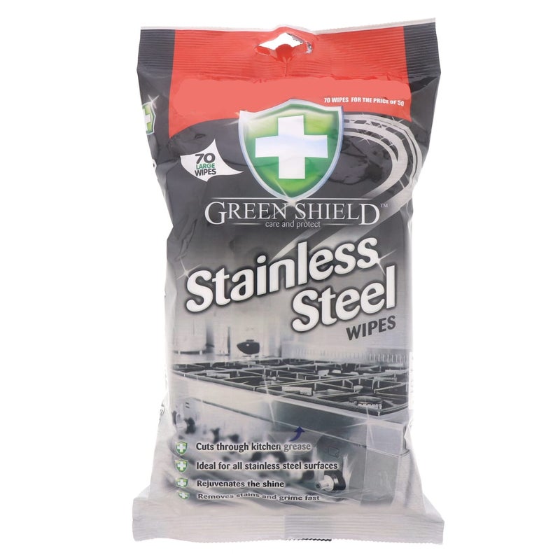 Green Shield Stainless Steel Wipes 70pcs